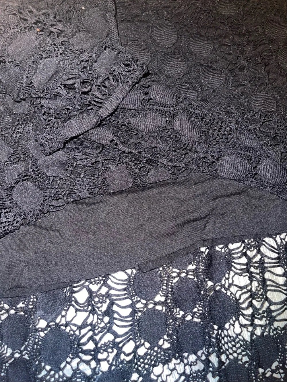 Phax Swimwear Maxi Skirt Lace Black Size Medium M